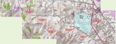 Map of Gallos proposed southern boundary shows arbitrary boundaries (click to see full-sized photo)